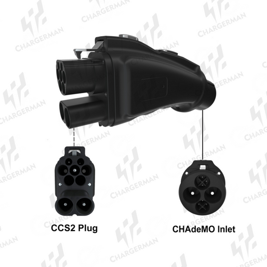 Chargerman CCS2-CHAdeMO Adapter|Black|1000V 250A
