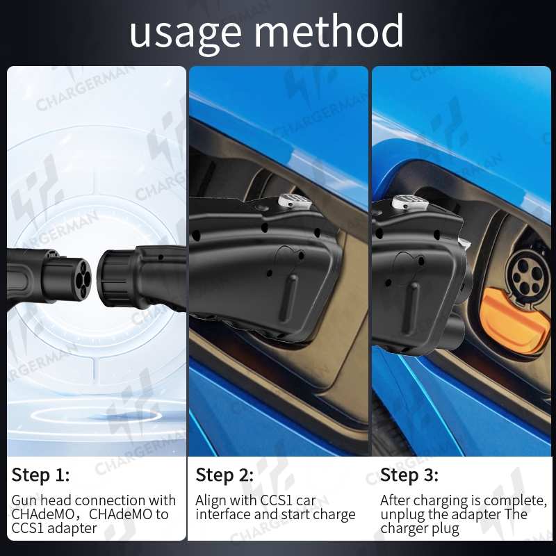 Chargerman CHAdeMO TO CCS1 Adapter|DC 300A 1000V