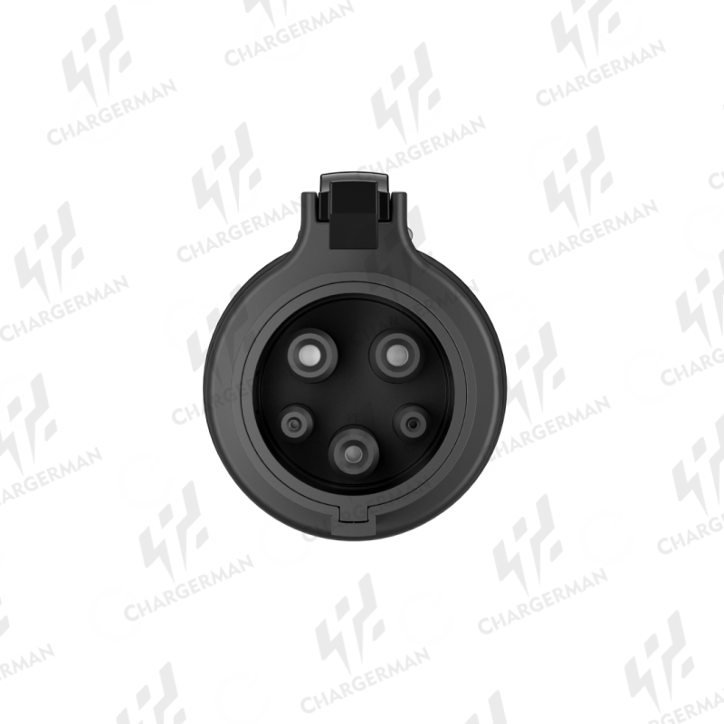Chargerman 32a EV Charger Converter Type2 To J1772 or Type2 To Type1,Electric Cars Charging Adapter(Color : Black)
