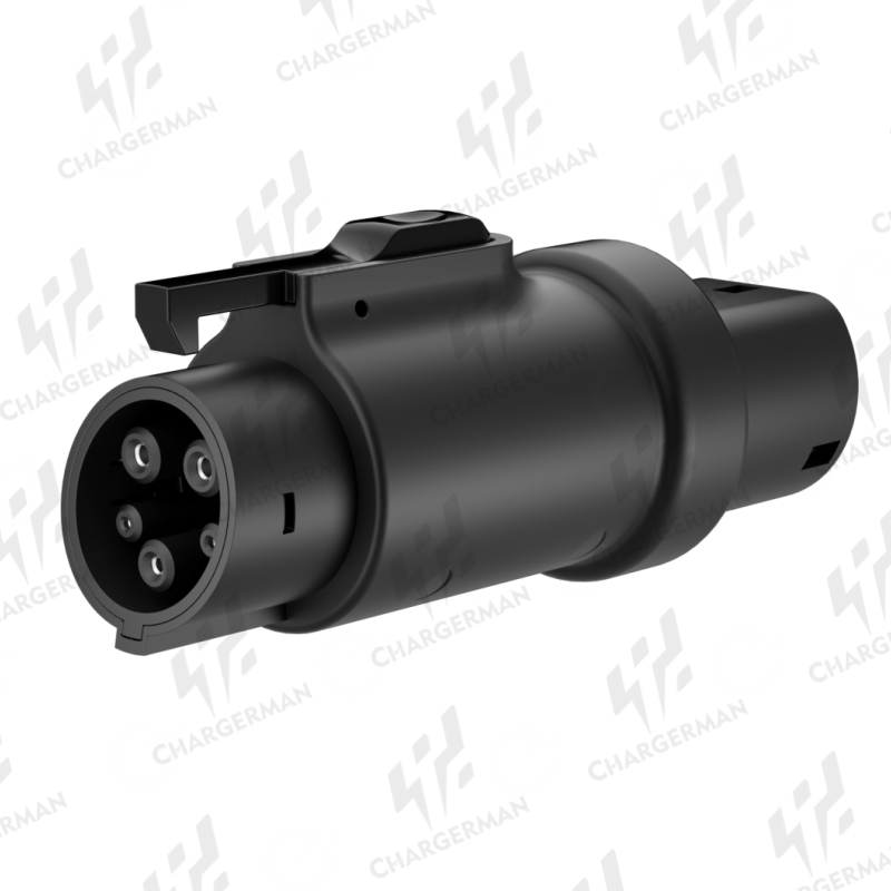 Chargerman 32a EV Charger Converter Type2 To J1772 or Type2 To Type1,Electric Cars Charging Adapter(Color : Black)