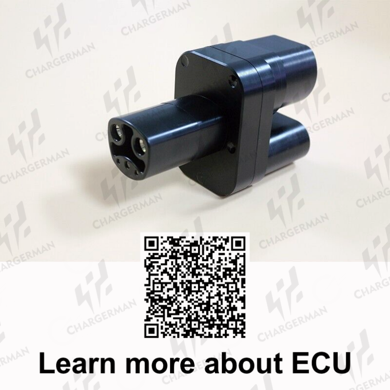 Chargerman CCS2 to NACS Adapter | 200kW Fast Charging - With/Without Resistor Black