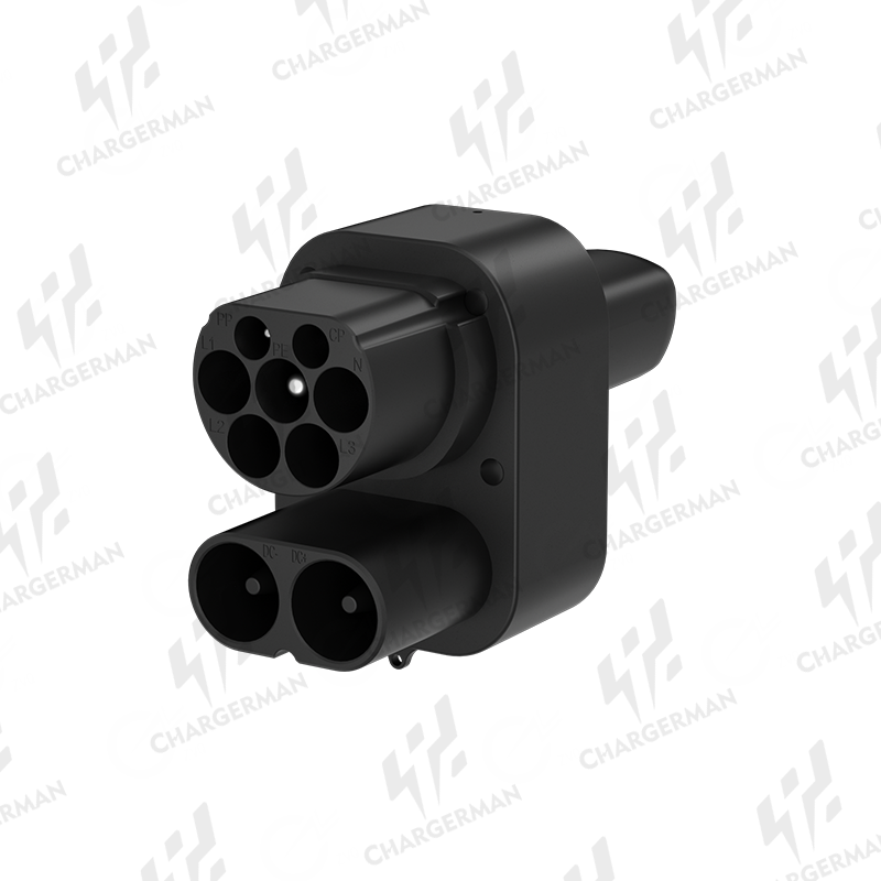 Chargerman Switch type CCS2 To NACS(Tesla) Adapter| Black| DC