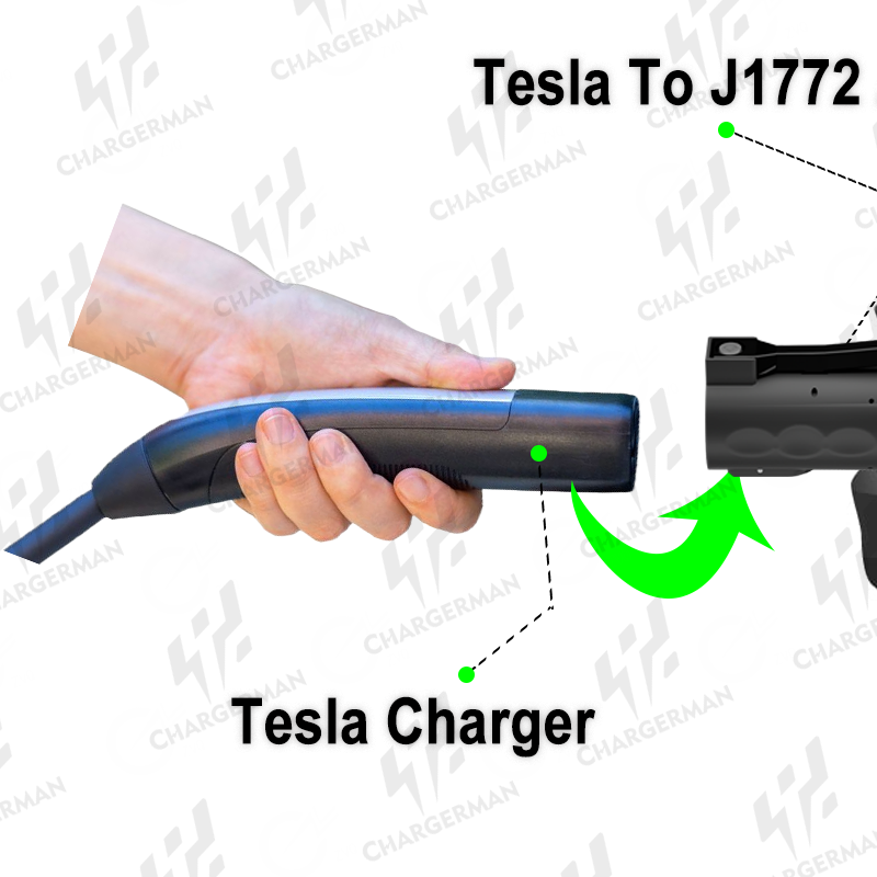 NACS(Tesla) To J1772 - Up To 80A - 20kW - Double anti-lock design-Compatible with Tesla High Powered Connectors