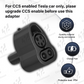 Chargerman CCS Adapter for Tesla Model Y/3/X/S|DC|CCS1 Tesla Charging Adapter, Frosted CCS Charger Adapter with Portable Case, Rated 175-250KW 250A——Black