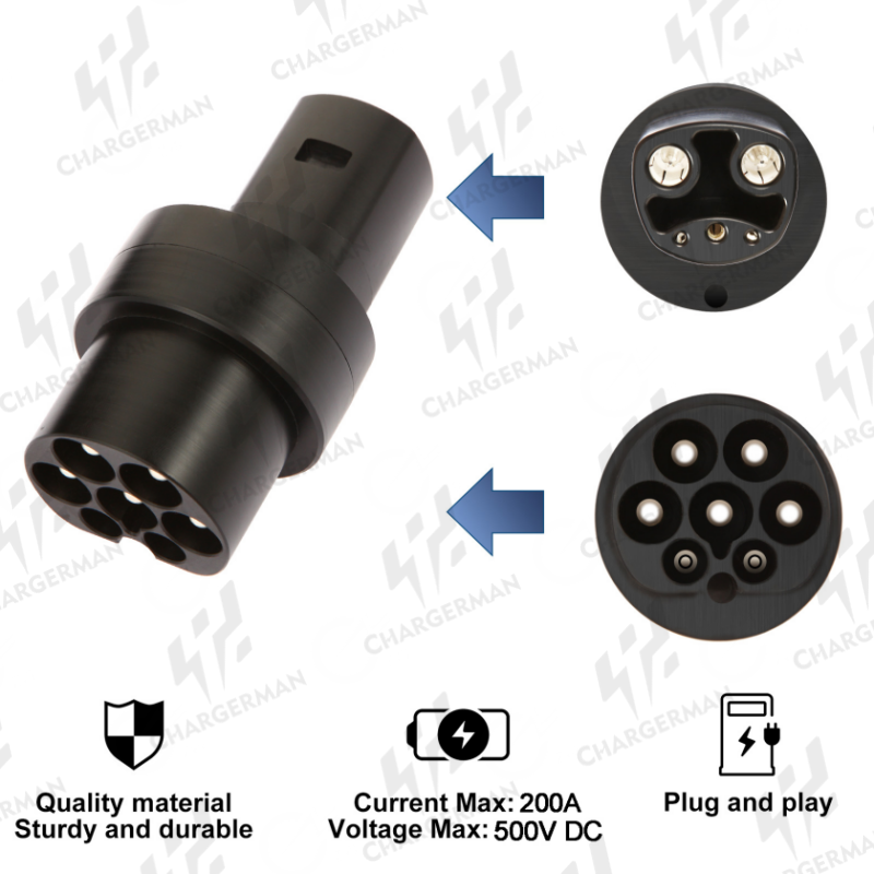 Chargerman Type2 to Tesla/NACS DC Supercharger Adapter - Model S 3 X Y - 150kW