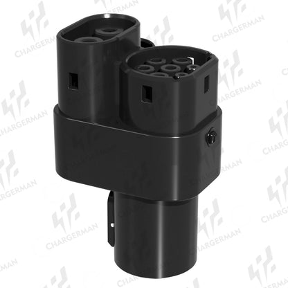 NACS（Tesla） To CCS2 Adapter Compatible with all European electric vehicles—Black