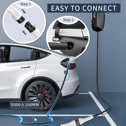 Convenient and Reliable Type2 to Tesla Charger Cable 5m/10m for Tesla Model 3/S/X/Y Owners